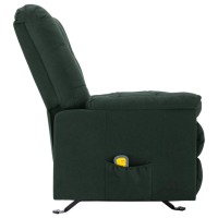 vidaXL Recliner Dark Green Fabric