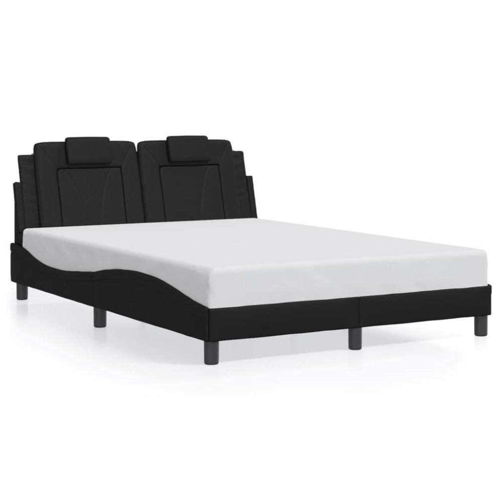 vidaXL Bed Frame with LED Light Black 53.9