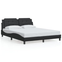 vidaXL Bed Frame with LED Light Black 59.8