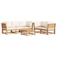 vidaXL 6 Piece Patio Lounge Set with Cushions Solid Wood Acacia