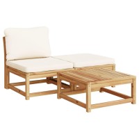 vidaXL 9 Piece Patio Lounge Set with Cushions Solid Wood Acacia