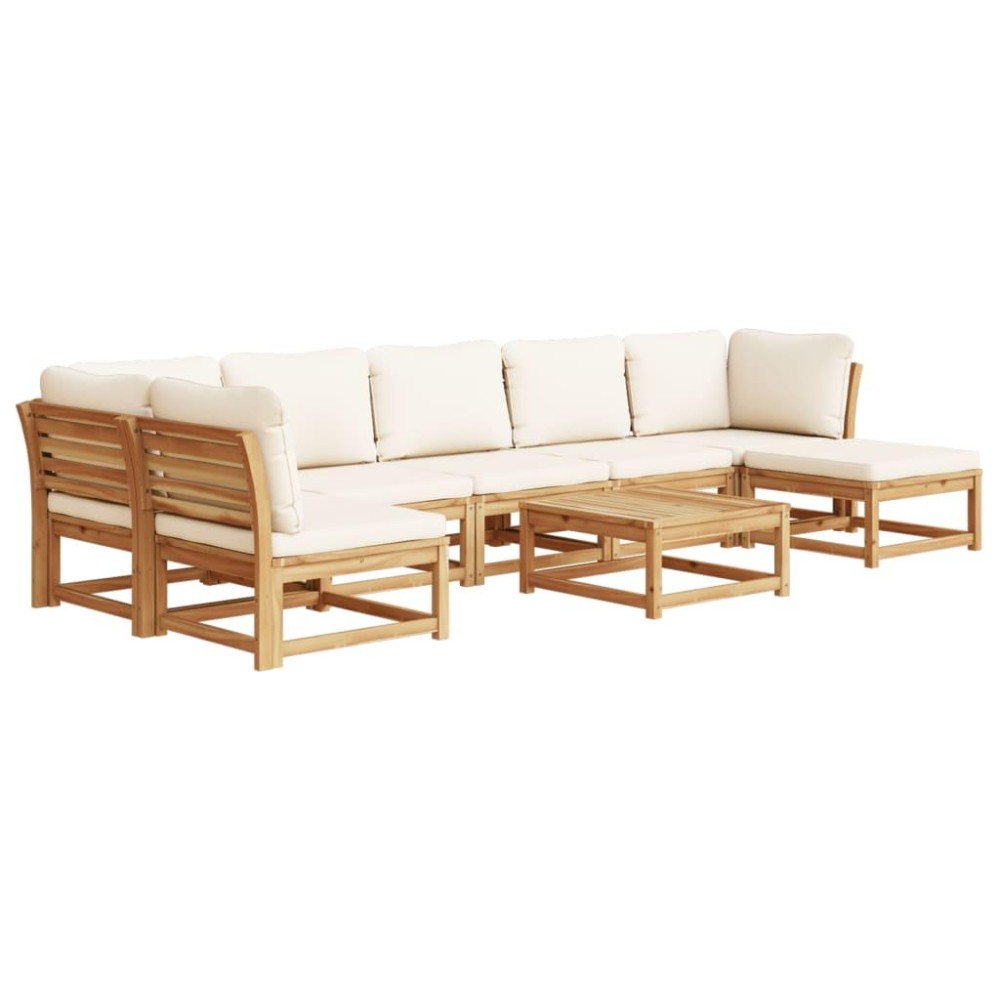 vidaXL 8 Piece Patio Lounge Set with Cushions Solid Wood Acacia