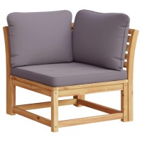 vidaXL 5 Piece Patio Lounge Set with Cushions Solid Wood Acacia