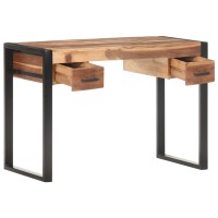 Vidaxl Desk 43.3X19.7X29.9 Solid Wood With Sheesham Finish