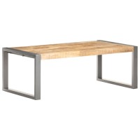 Vidaxl Coffee Table 43.3X23.6X15.7 Rough Mango Wood