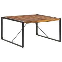 Vidaxl Dining Table 55.1X55.1X29.5 Solid Wood With Sheesham Finish