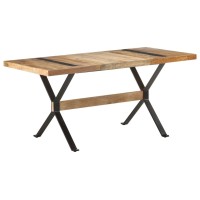 Vidaxl Dining Table 63X31.5X29.9 Rough Mango Wood