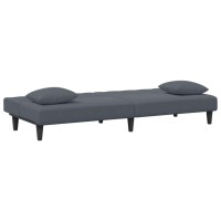 vidaXL 2 Piece Sofa Set with Pillows Dark Gray Velvet