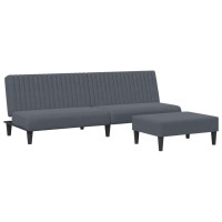 vidaXL 2 Piece Sofa Set Dark Gray Velvet