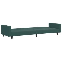 vidaXL 2 Piece Sofa Set Dark Green Velvet