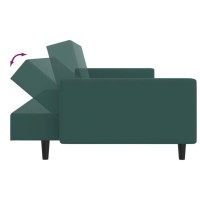 vidaXL 2 Piece Sofa Set Dark Green Velvet