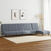 vidaXL 2 Piece Sofa Set Dark Gray Velvet