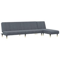 vidaXL 2 Piece Sofa Set Dark Gray Velvet