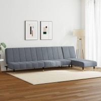 vidaXL 2 Piece Sofa Set Dark Gray Velvet