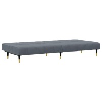 vidaXL 2 Piece Sofa Set Dark Gray Velvet