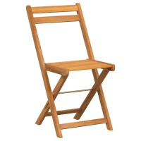 vidaXL Folding Bistro Chairs 8 pcs Solid Wood Acacia