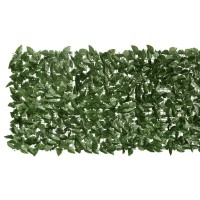 vidaXL Balcony Privacy Screen with Dark Green Leaves 236.2