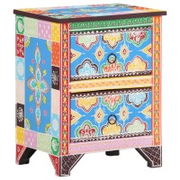 vidaXL Hand Painted Bedside Cabinet 15.7