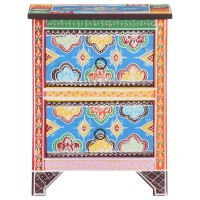 vidaXL Hand Painted Bedside Cabinet 15.7