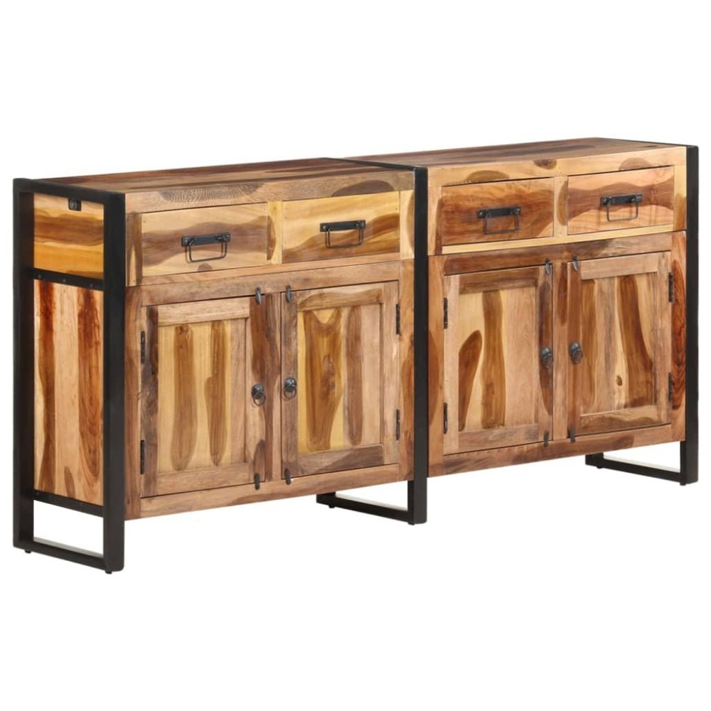 Vidaxl Sideboard 67.7X13.8X31.5 Solid Acacia Wood With Honey Finish