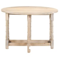 Vidaxl Dining Table Round 43.3X29.9 Solid Mango Wood