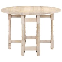 Vidaxl Dining Table Round 43.3X29.9 Solid Mango Wood