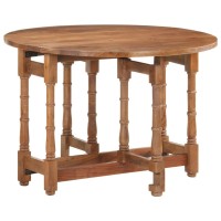 Vidaxl Dining Table Round 43.3X29.9 Solid Mango Wood