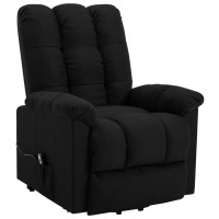 vidaXL Power Lift Recliner Black Fabric