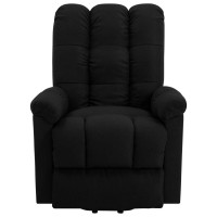 vidaXL Power Lift Recliner Black Fabric