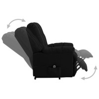 vidaXL Power Lift Recliner Black Fabric