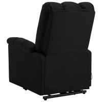 vidaXL Power Lift Recliner Black Fabric