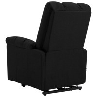 vidaXL Power Lift Massage Recliner Black Fabric