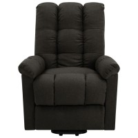 vidaXL Power Lift Massage Recliner Brown Fabric