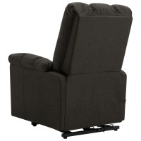 vidaXL Power Lift Massage Recliner Brown Fabric