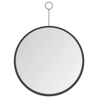 vidaXL Hanging Mirror with Hook Black 11.8