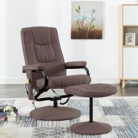 vidaXL Massage Recliner with Footrest Brown Fabric