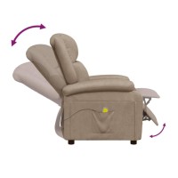 vidaXL Massage Chair Cappuccino Faux Leather