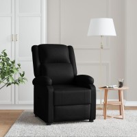 vidaXL Recliner Black Faux Leather