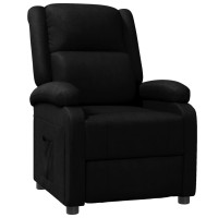 vidaXL Recliner Black Faux Leather