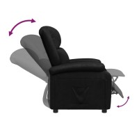 vidaXL Recliner Black Faux Leather