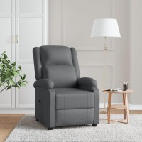 vidaXL Recliner Anthracite Faux Leather