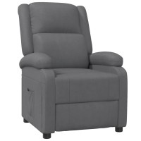 vidaXL Recliner Anthracite Faux Leather