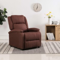 vidaXL Recliner Chair Brown Fabric