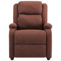 vidaXL Recliner Chair Brown Fabric