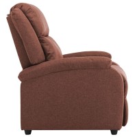 vidaXL Recliner Chair Brown Fabric