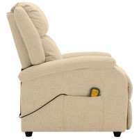 vidaXL Massage Chair Cream Fabric