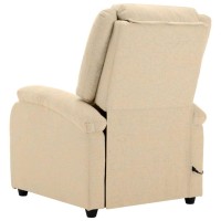 vidaXL Massage Chair Cream Fabric