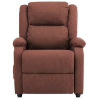 vidaXL Massage Chair Brown Fabric