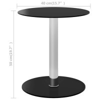 vidaXL Coffee Table Black 15.7