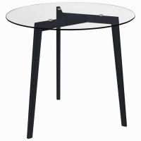 Vidaxl Dining Table Transparent 31.5 Tempered Glass